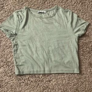 Pastel green Zara crop top